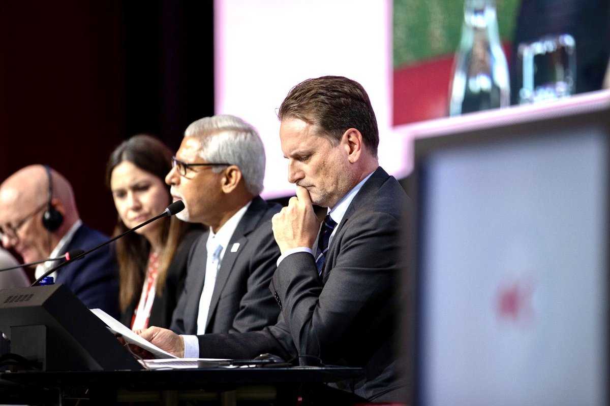 jagan_chapagain's tweet photo. Today, alongside @PKraehenbuehl, I had the honor of presenting the joint resolution, “Call for Respect and Support for Principled Humanitarian Action,” which has now been officially adopted by the Council of Delegates. 

This resolution, jointly developed by the @IFRC and @ICRC with valuable contributions from National Societies, represents our collective commitment to uphold principled humanitarian action worldwide.

Prompted by serious concerns over the growing challenges humanitarian actors face in delivering crucial assistance and protection, this resolution addresses the urgent need to protect our ability to reach those in greatest need. #RCRC24