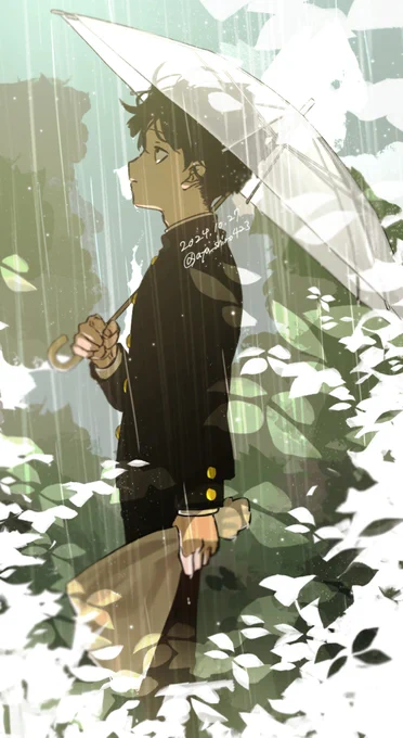 モブと秋雨 