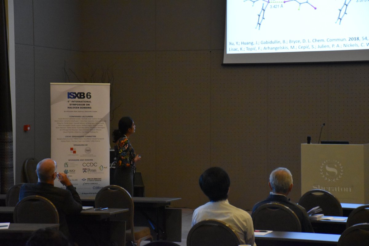 ISXB6 (@isxb6_2024) on Twitter photo The future of halogen-bonded materials is being shaped by computational predictions! At #ISXB6, <a href="/M_Arhangelskis/">Mihails Arhangelskis</a>, <a href="/sibanandadash6/">sibananda</a>, and <a href="/lavanyak0605/">Lavanya Kumar|லாவண்யா குமார்</a> shared their insights on leveraging computational methods to advance our understanding of these interactions. 💻🔬 The future of halogen-bonded materials is being shaped by computational predictions! At #ISXB6, <a href="/M_Arhangelskis/">Mihails Arhangelskis</a>, <a href="/sibanandadash6/">sibananda</a>, and <a href="/lavanyak0605/">Lavanya Kumar|லாவண்யா குமார்</a> shared their insights on leveraging computational methods to advance our understanding of these interactions. 💻🔬