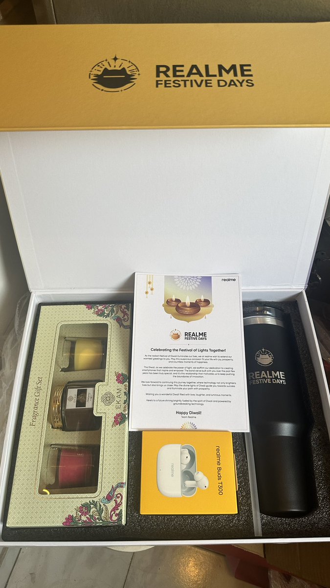 Heartfelt thanks to the <a href="/realmeIndia/">realme</a> team for the lovely Diwali wishes! Your thoughtful gesture added an extra spark to the festive season. 

Wishing you all a joyful and prosperous Diwali filled with success and new beginnings.

#diwali2024 #FestivalOfLights