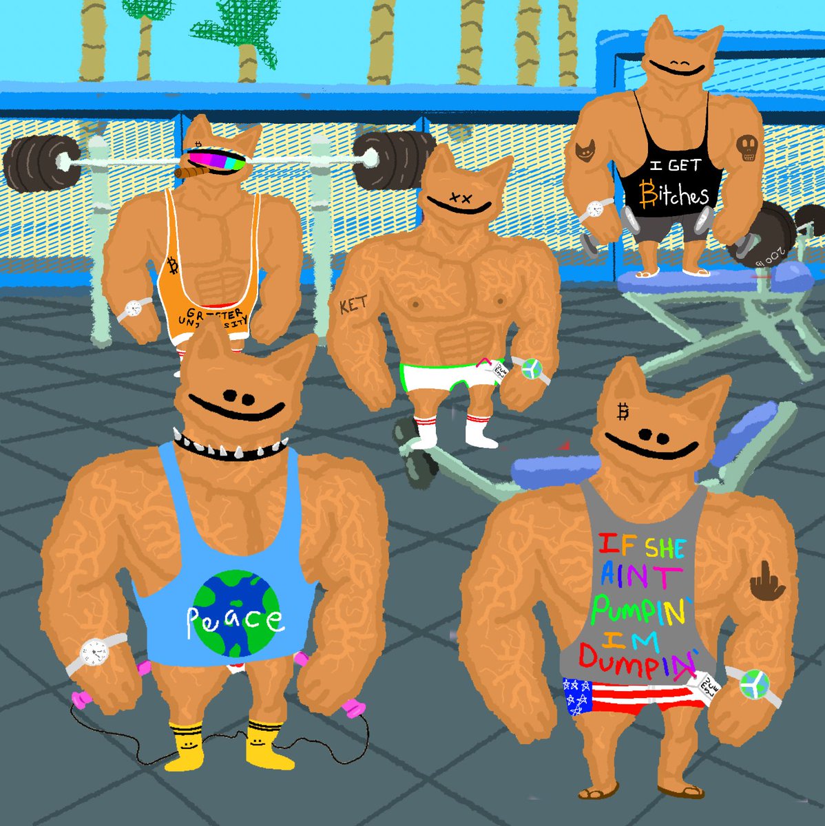 griftmo's tweet photo. nothing like a day at the beach to get a pump in, right bros? https://t.co/3X2UBFWPN0