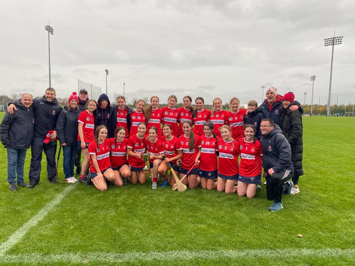 StBrigidsGAA's tweet photo. Fantastic scenes on the main pitch in Abbotstown this afternoon as our U16 Division 1 team claimed their well-deserved Championship title! Congratulations, girls – we're incredibly proud of you! 

#NaomhBrídAbú 

Is sibh ár mbród ♥️🤍♥️

ThkU BDCU 🫶 https://t.co/gXU09JHlng
