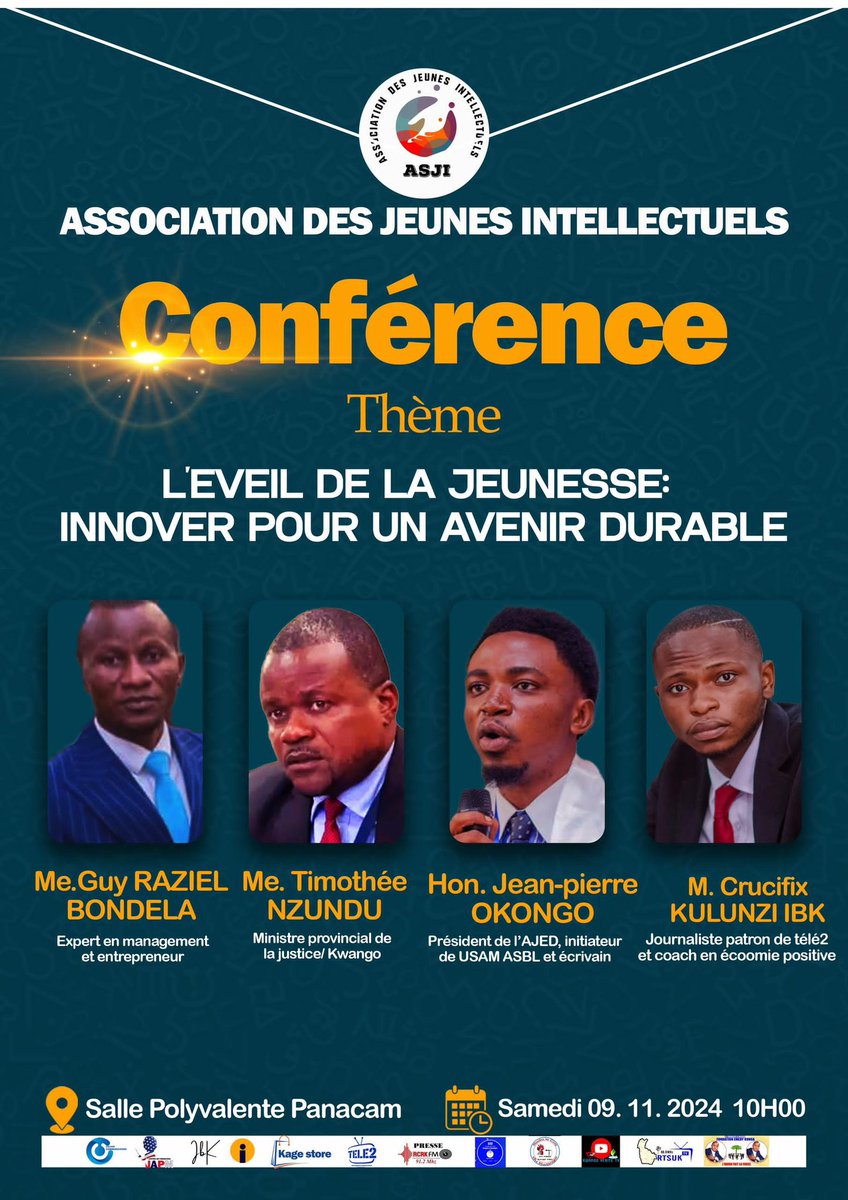 Nous appelons tous les jeunes de la ville de kenge a prendre part à cette grande conférence,porte ouverte,que nous avons organisé pour eux.
Soyez le bienvenu !!