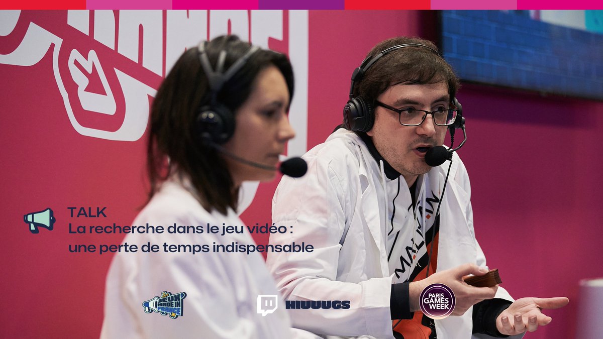 Games Made in France #GMIF25 🔜 15-18 mai (Twitch) (@jeuxmadeinfr) on Twitter photo Et les dernières discussions de cette 10ème édition de #JMF24 :
🎮 <a href="/PlayInLab/">Play In Lab</a>
🔍 "La recherche dans le jeu vidéo : une perte de temps indispensable" avec <a href="/MechBird/">Tatiana Vilela DS ⚙️🐦</a> et Olivier Drouet.
Plus que quelques instants avant de découvrir le gagnant du jeu concours <a href="/AlienwareFR/">Alienware France</a> ! Et les dernières discussions de cette 10ème édition de #JMF24 :
🎮 <a href="/PlayInLab/">Play In Lab</a>
🔍 "La recherche dans le jeu vidéo : une perte de temps indispensable" avec <a href="/MechBird/">Tatiana Vilela DS ⚙️🐦</a> et Olivier Drouet.
Plus que quelques instants avant de découvrir le gagnant du jeu concours <a href="/AlienwareFR/">Alienware France</a> !