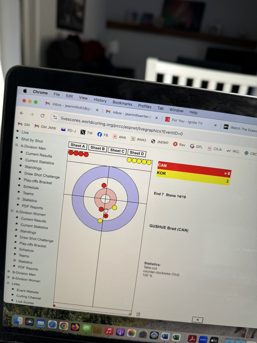Grassroots Curling (@grassrootscurl) on Twitter photo Spent many hours on the <a href="/CurlingCanada/">Curling Canada</a> media bench (aka my kitchen table) covering 🇨🇦 teams around the world. Who needs streaming? The suspense between <a href="/worldcurling/">World Curling</a> screen refreshes is awesome! <a href="/TeamGushue/">Team Gushue</a> <a href="/TeamHoman/">Team Homan 🥌</a> Spent many hours on the <a href="/CurlingCanada/">Curling Canada</a> media bench (aka my kitchen table) covering 🇨🇦 teams around the world. Who needs streaming? The suspense between <a href="/worldcurling/">World Curling</a> screen refreshes is awesome! <a href="/TeamGushue/">Team Gushue</a> <a href="/TeamHoman/">Team Homan 🥌</a>