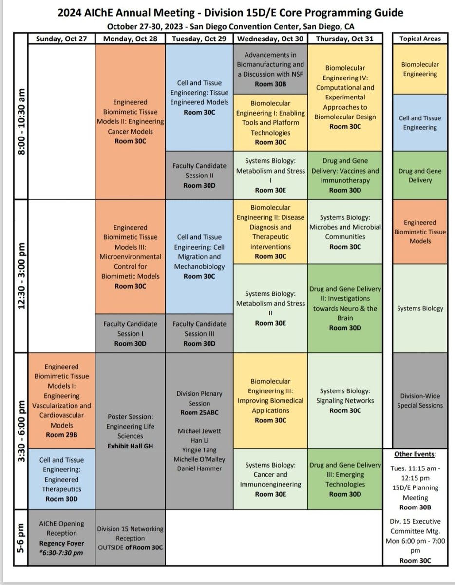 Katie Galloway (@gallowaylabmit) on Twitter photo Need a quick reference on events in Div 15 D/E track at AIChE? Here ya go! Thanks <a href="/MelvinMicroLab/">Adam Melvin</a> for sharing!
#AIChEAnnual #AIChE2024
<a href="/ChEnected/">American Institute of Chemical Engineers (AIChE)</a> <a href="/MITChemE/">MIT ChemE Dept</a>
If you have one for 15C, please share 🙏 Need a quick reference on events in Div 15 D/E track at AIChE? Here ya go! Thanks <a href="/MelvinMicroLab/">Adam Melvin</a> for sharing!
#AIChEAnnual #AIChE2024
<a href="/ChEnected/">American Institute of Chemical Engineers (AIChE)</a> <a href="/MITChemE/">MIT ChemE Dept</a>
If you have one for 15C, please share 🙏