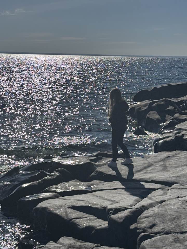 Small girl. Big lake.
