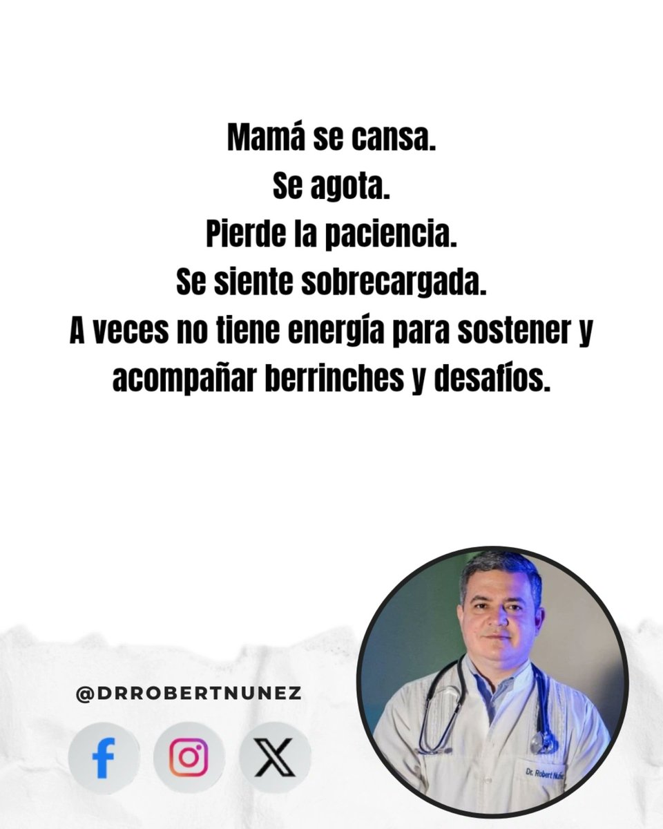 drrobertnunez's tweet photo. Mamá se cansa. Mamá es humana.
⁣💙Ser madre es hermoso, pero también es agotador. 
⁣
💜Es normal sentir que no se puede con todo y que el café siempre se enfría, la ropa siempre se acumula y que la casa mientras tengas un niño siempre estará desordenada. 
Es parte de esta montaña rusa de emociones y desafíos.

Recordemos que no estas solas, y que pedir ayuda, descansar y cuidar de ustedes mismas no es solo válido, sino necesario. ⁣
⁣
💛Así que, mamá, hoy te digo: está bien cansarse, está bien sentir que no puedes con todo, está bien darte un momento.

Porque eres humana y lo estás haciendo increíble.
⁣
#MamáHumana #SerMadre #NoEstásSola #Autocuidado #CansancioMaternal #AmorPropio #DíaADía #ApoyoMutuo #MaternidadReal #MamásFuertes #pediatratips
#pediatra