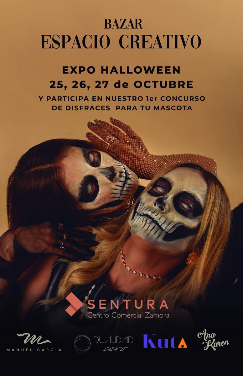 SenturaZamora's tweet photo. BAZAR ESPACIO CREATIVO te invita a la EXPO HALLOWEEN 💀
25, 26 y 27 de octubre 2024
Y participa en nuestro 1er CONCURSO DE DISFRACES PARA TU MASCOTA 🐶
#SenturaZamora te invita 👻

 #Sentura #Zamora https://t.co/LXlD8p8MuU