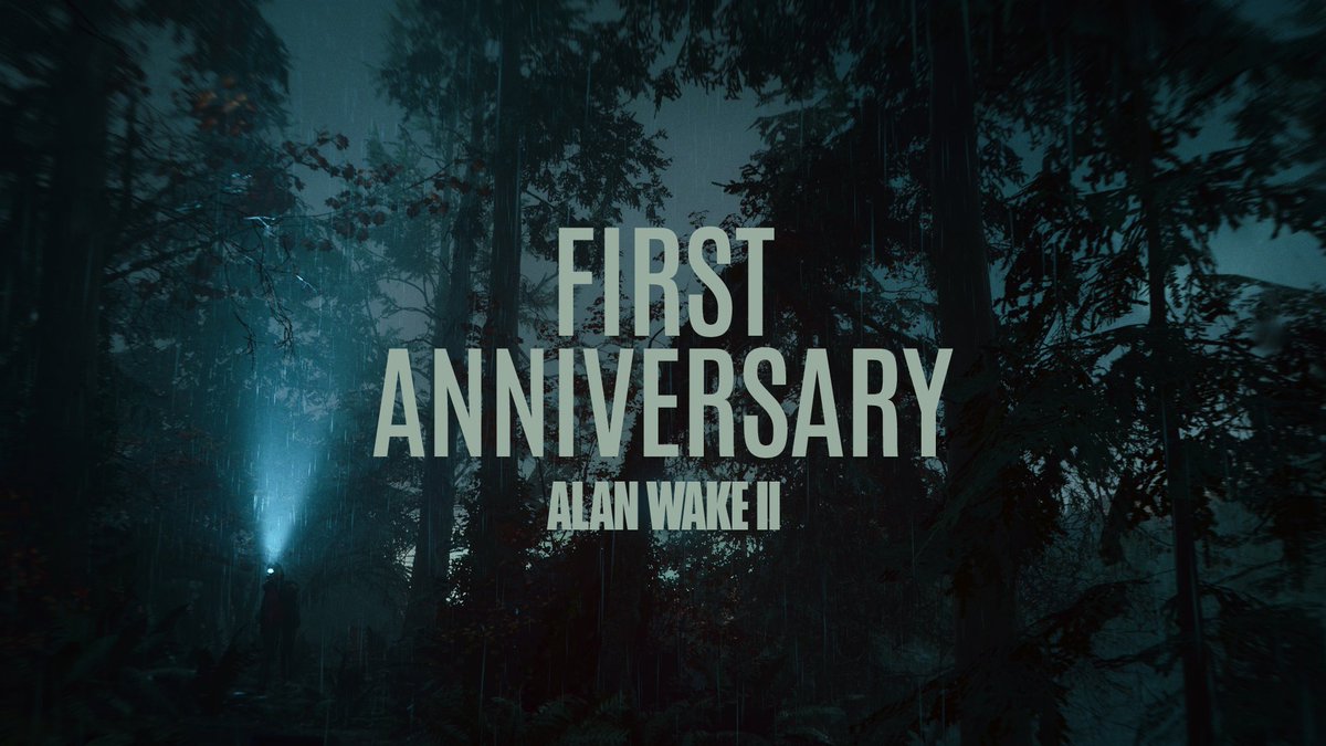 remedygames's tweet image. Alan Wake 2 turns one year today.

Making it was a long and winding road. With The Lake House, the final chapter comes to a close. End of an Era, by @Peppepappa and sung by @ameliajvocals, celebrates that final chapter: spoti.fi/4fgCb11

Thank you to our community for a…