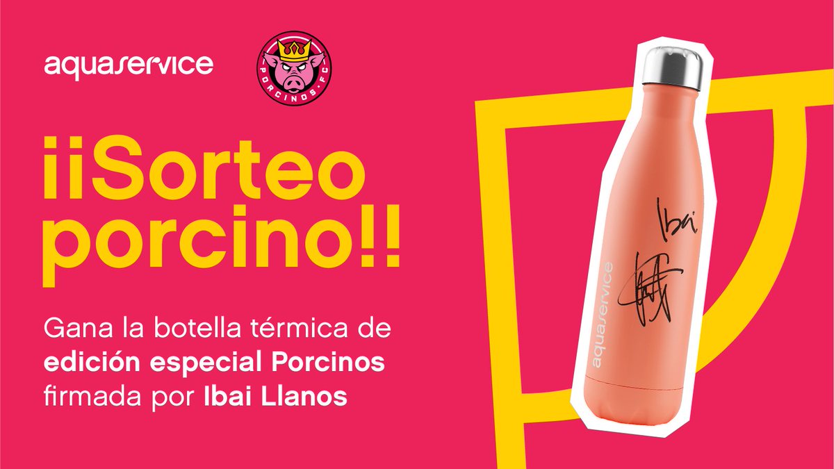 Aquaservice's tweet photo. Hidrátate de forma cómoda y sostenible con la botella térmica de @porcinosFC y #Aquaservice… ¡firmada por Ibai! 💦 

🔁 RT al tweet
💧 Menciona a un amig@ 
👉 Síguenos
📅 El 31 anunciaremos el ganador

¡Suerte! 🐷

#porcinos #kingsleague #ibai #dispensadordeagua #aguaadomicilio https://t.co/G9CGKop7G5