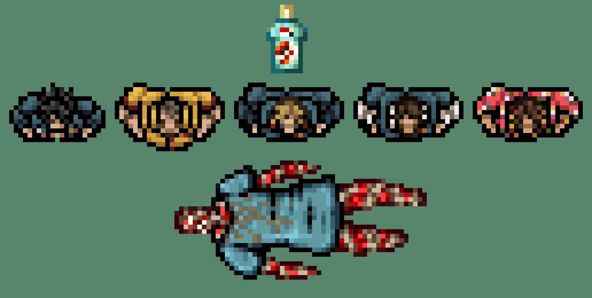 baphometsprites's tweet photo. Sprites for fun, been a hot minute since I made some hotline stuff. https://t.co/lFNEmFr1pJ