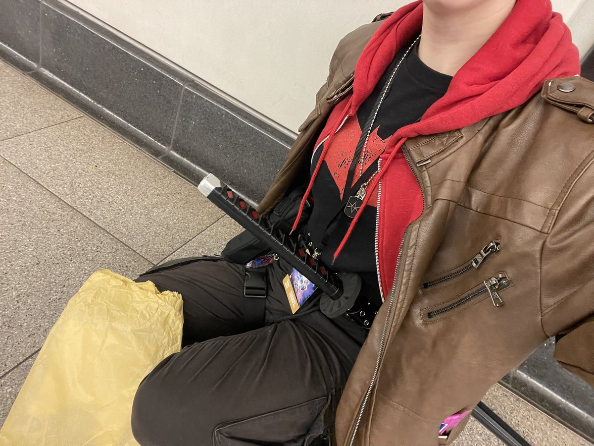 Post-con waiting for the train home