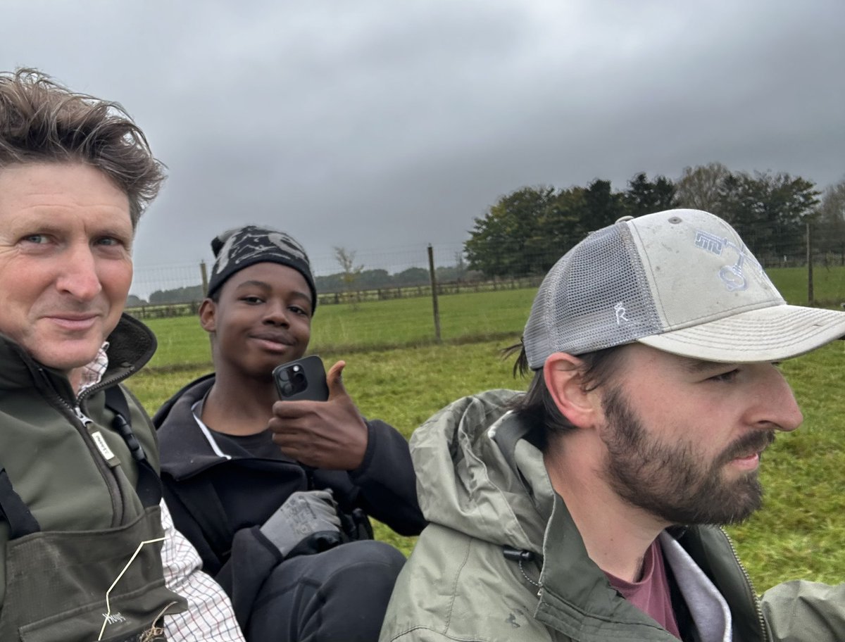 Out here on the farm wiv my bruddas A an’ Michael, tendin’ the sheep, pure demure. Real hard graft, but we keepin’ it movin’ – makin’ sure the flock stays bless. Country life ain’t for the weak, trust fam. #FarmLifeVibes 👍