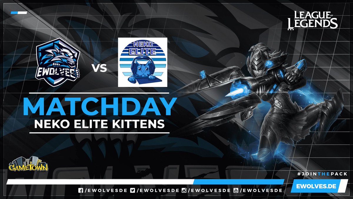 [#LeagueOfLegends]

Es geht wieder weiter. Unser Main-Team spielt heute gegen <a href="/NekoEsports/">Neko Elite</a> Kittens, was wir euch zeigen werden.

🕒20:00 Uhr
🔴twitch.tv/ewolvesde
🎙️<a href="/Miklimunnr/">Tropius</a> &amp; Niklas

Die Ergebnisse von den anderen Teams werden wir euch nachreichen.