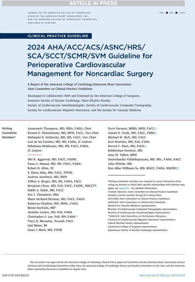 DrCCaroli's tweet photo. 🩺Hoy destacamos en @clinicasac la nueva #guideline ACC/AHA de manejo CV en el perioperatorio de cirugía no cardíaca. Gráficos muy útiles para guardar📑.

📌Aquí los link!
🖼️Algoritmo gral:
https://t.co/Q3EHO06ihu
🤖Manejo de marcapasos:
https://t.co/zihvrUIwco #CVD https://t.co/jDnbNXnfYp