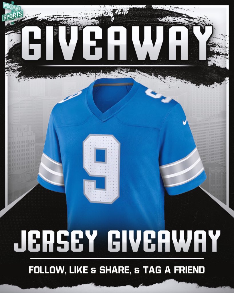 🚨 Woodward Sports Network is giving away a DETROIT FOOTBALL JERSEY!! 🚨 

To enter to win this jersey the steps are simple:

- FOLLOW <a href="/woodwardsports/">Woodward Sports Network</a>
- LIKE &amp; REPOST This Post
- TAG A FRIEND in the comments 
⁃ COMMENT #OnePride  when done!

*You and the friend you tag must be