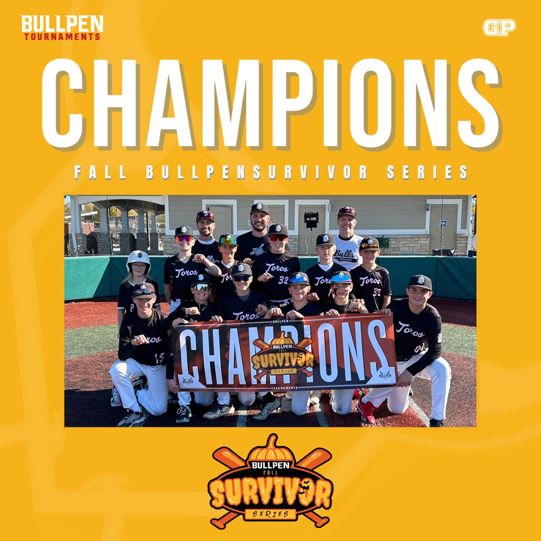 🥇 Congratulations to the 13U champions of the Fall Bullpen Survivor Series, Indiana Bulls White!🥇 

#WhereBaseballMatters