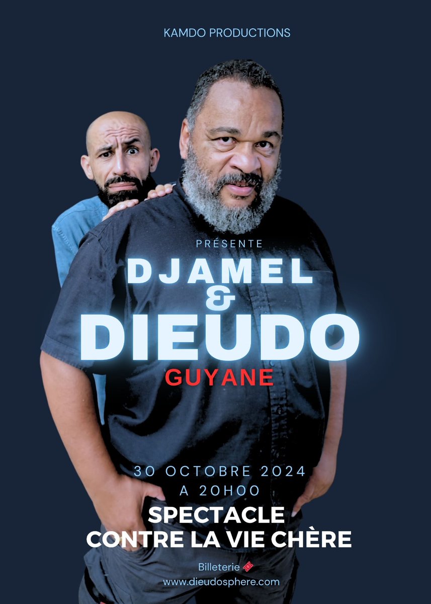 DieudoCube's tweet photo. 🎤✨ Ne manquez pas l'événement de l'année en Guyane ! Le 30 octobre, Dieudonné débarque avec son spectacle pour une soirée de rire inoubliable ! 🤣🔥

🎟️ Réservez vite vos places et venez vivre un moment unique à ne pas rater. Humour, provocation et éclats de rire garantis ! 😄👇

https://t.co/7Qr9bEDplY

#Dieudonné #Spectacle #Guyane #Humour @MbalaDieudo