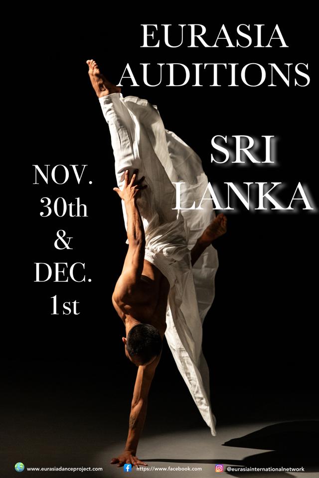 EURASIA AUDITIONS 
SRI LANKA

First contemporary dance auditions in the country!

eurasiadanceproject.com

#Dance #DanceChallenge #auditions