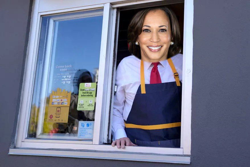 I finally found proof that Kamala did work at McDonald’s!