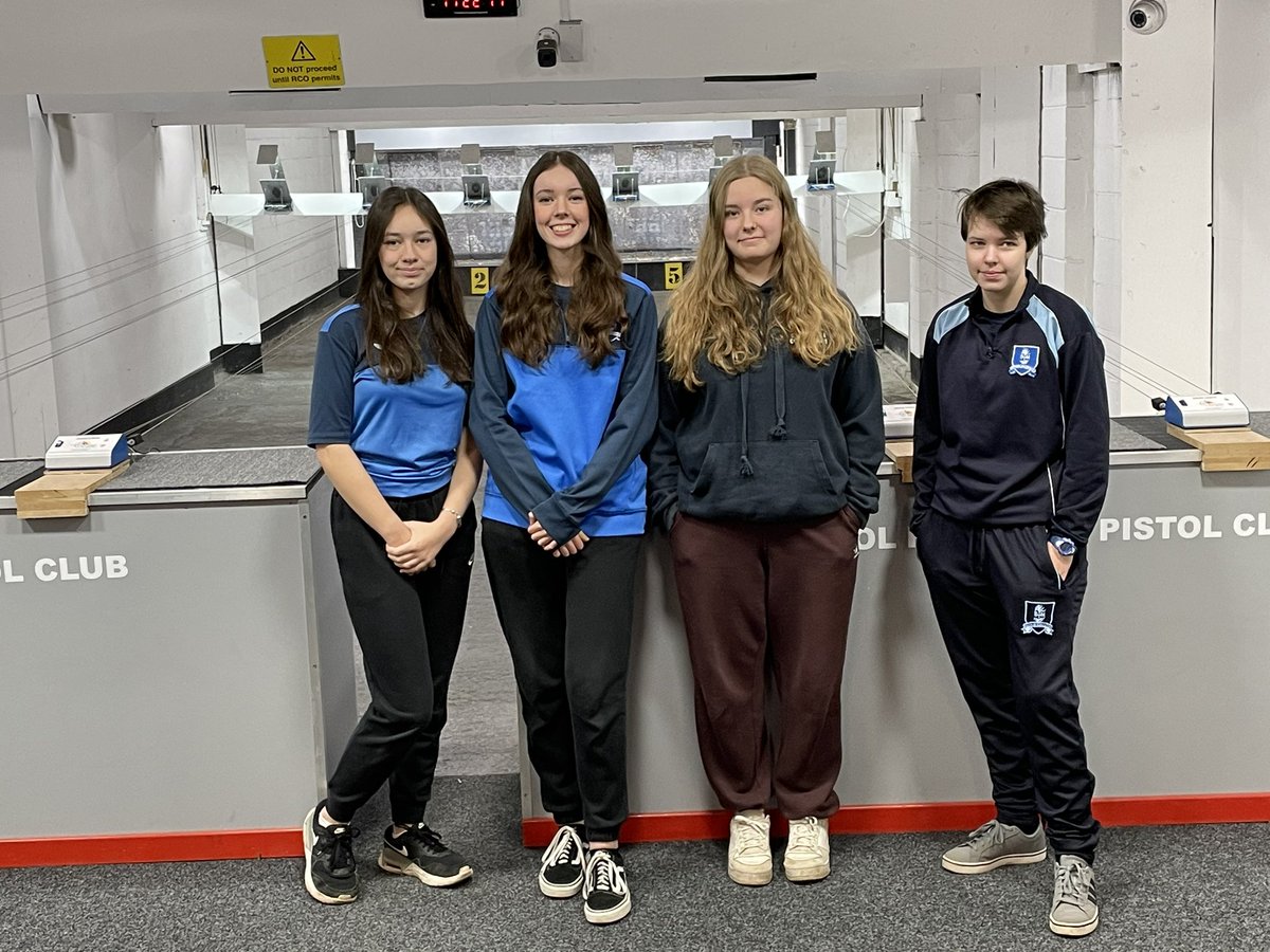 Great results for <a href="/STMCrewe/">St Thomas More Crewe</a> at the North West Qualifier of the <a href="/GBShooting/">British Shooting</a> Rifle Championships.  Team Gold (Poppy, Martha &amp; Della) and Individual Silver for Poppy and Gold for Della.  Thanks to <a href="/CreweRPC/">Crewe Rifle & Pistol Club</a> and SW Cheshire Scouts for all the support. 
Now on to the national finals.