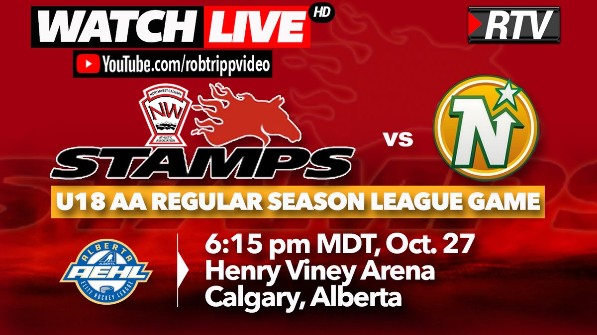 Watch U18AA hockey LIVE today ⤵️
📺youtube.com/watch?v=TIkGsT…
#hockey #calgary #aehl #stamps #northstars