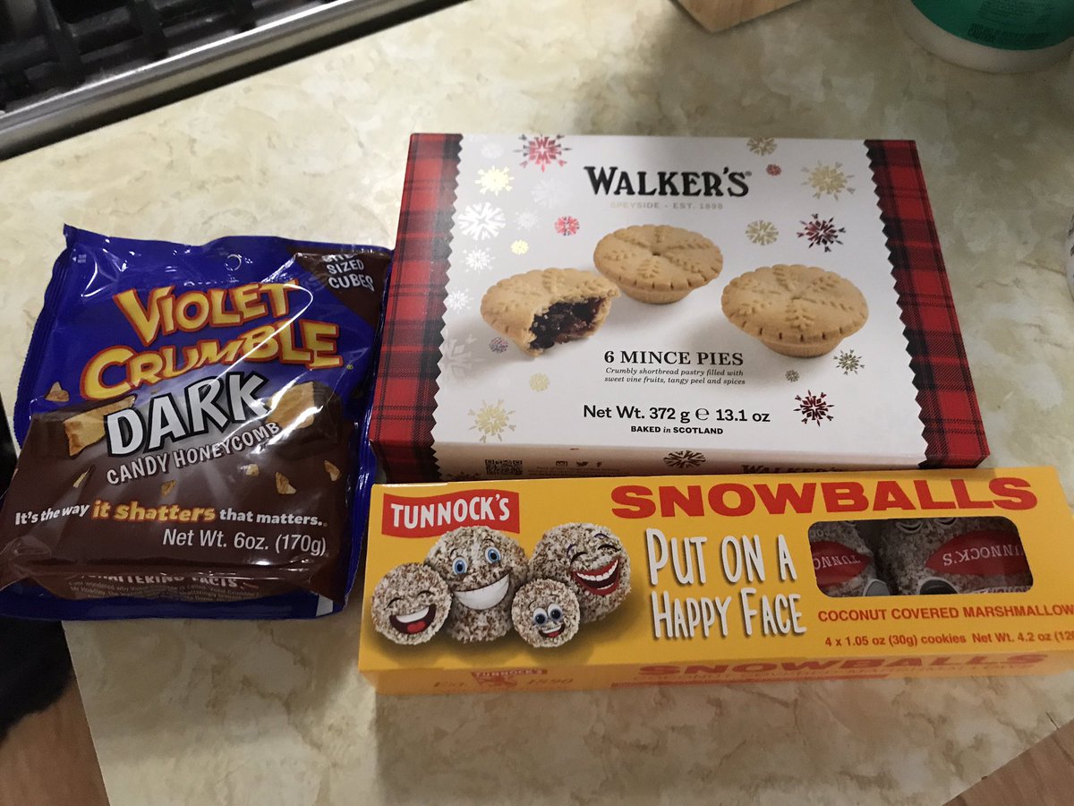 RossDPHarris's tweet photo. ‘Tis the season… from World Market. 
(Not pictured: dark chocolate Tunnocks Caramel Wafers which I’ve already broken into) https://t.co/BvFAPGcJGP