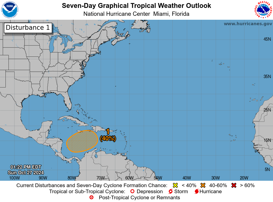 LimWeather's tweet photo. D147 ATL #HurricaneSeason2024 2pm EDT
New AOI in W #CaribbeanSea has 40% chance to become a TC in 7 days
all interests in #Oscar hit E #Cuba,#Jamaica,#Haiti,#Bahamas,#TurksandCaicos to watch closely
#Invest96L #AL96 #96L #Patty #Wxx #Wxtwitter #Tropicswx #HurricaneSeason #PTC17 https://t.co/WiTsXGjg6O
