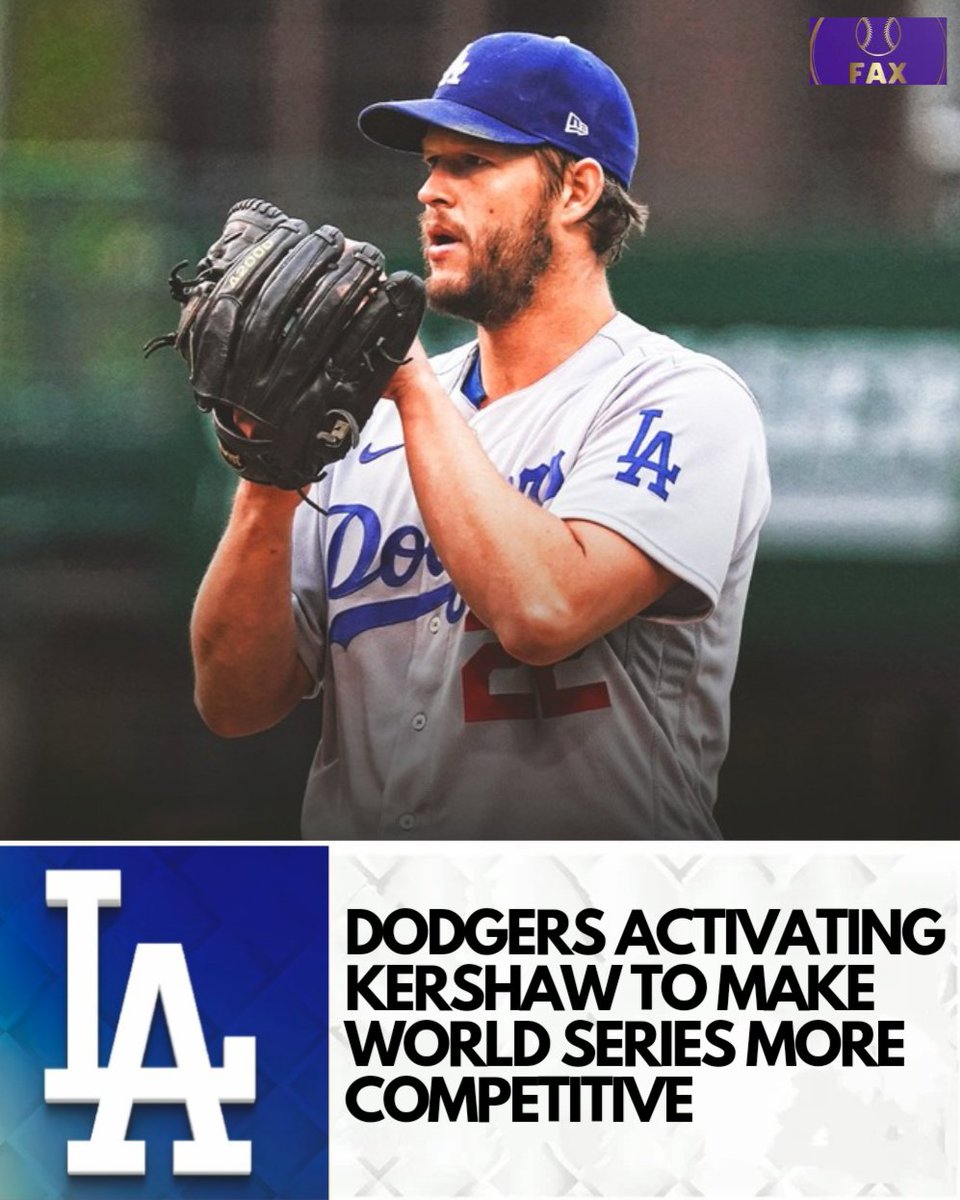 MLBONFAX's tweet photo. The Dodgers are activating another MVP for Game 3 👀 https://t.co/xdMhhFqpB5