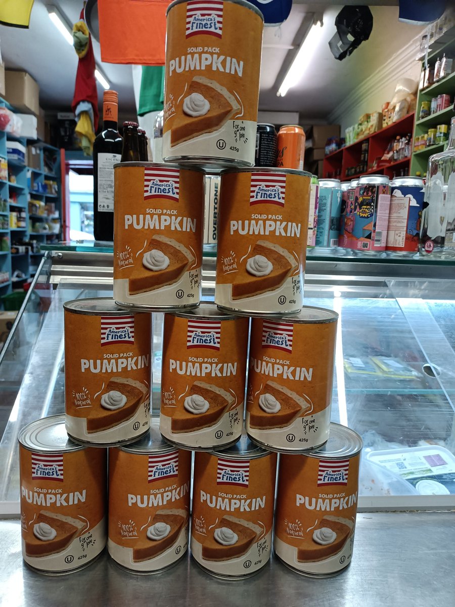 We have canned pumpkin but its selling fast