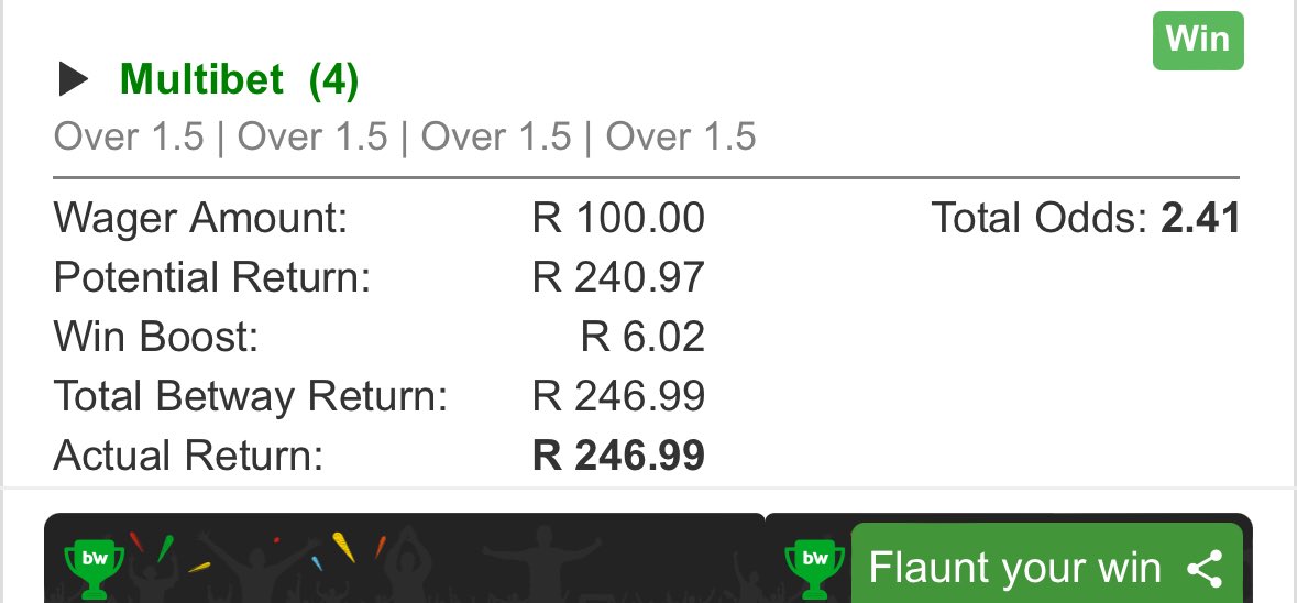 Two odds nyana as we build…Boom