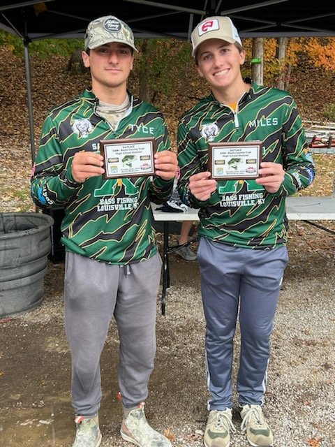StXBassFish's tweet photo. The Bass Fishing guys were back at it yesterday at Dale Hollow Lake!! A third place finish for Miles Allen and Tyce Flaker. Way to go guys!! 
A solid outing for Bates Cimba also with two keepers. He was fishing solo after his partner got sick. 
We are St. X!! https://t.co/346GNwhflw