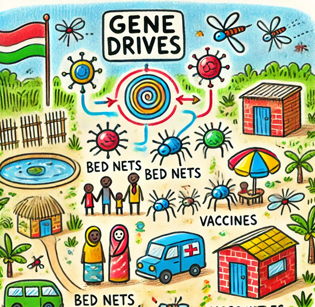 Scientists predict that Gene Drive Mosquitoes combined with current malaria control measures may reduce the disease cases up to four times
~
Genetically modified mosquitoes, especially those with the gene drive technology, have the potential to be transformative public health