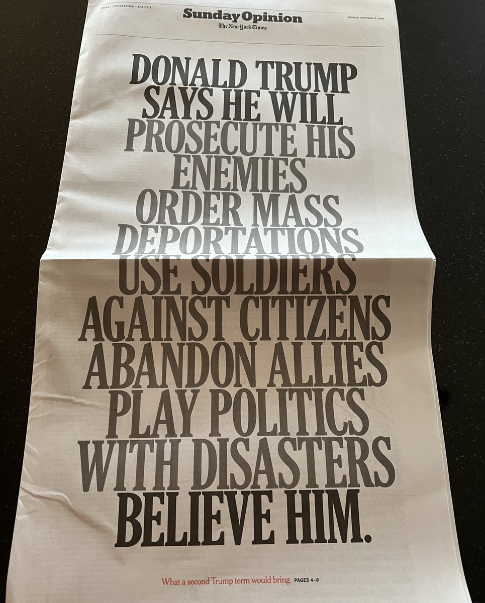 Folks — the NY Times just set the standard for how the media should be covering Trump.