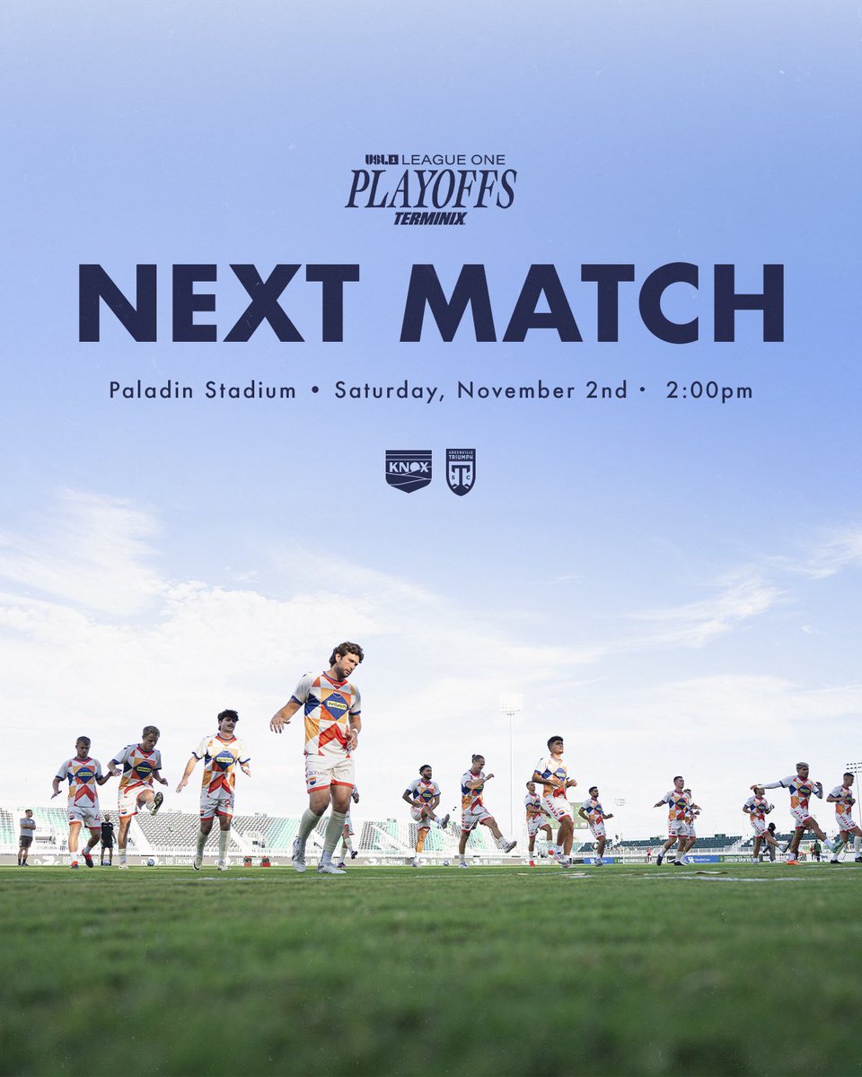 Our first EVER professional playoff match will is set. 

Saturday. Greenville, SC. 

Time to make a run at history!

Stay tuned for details on the tailgate 👀 We want you ALL there 💪