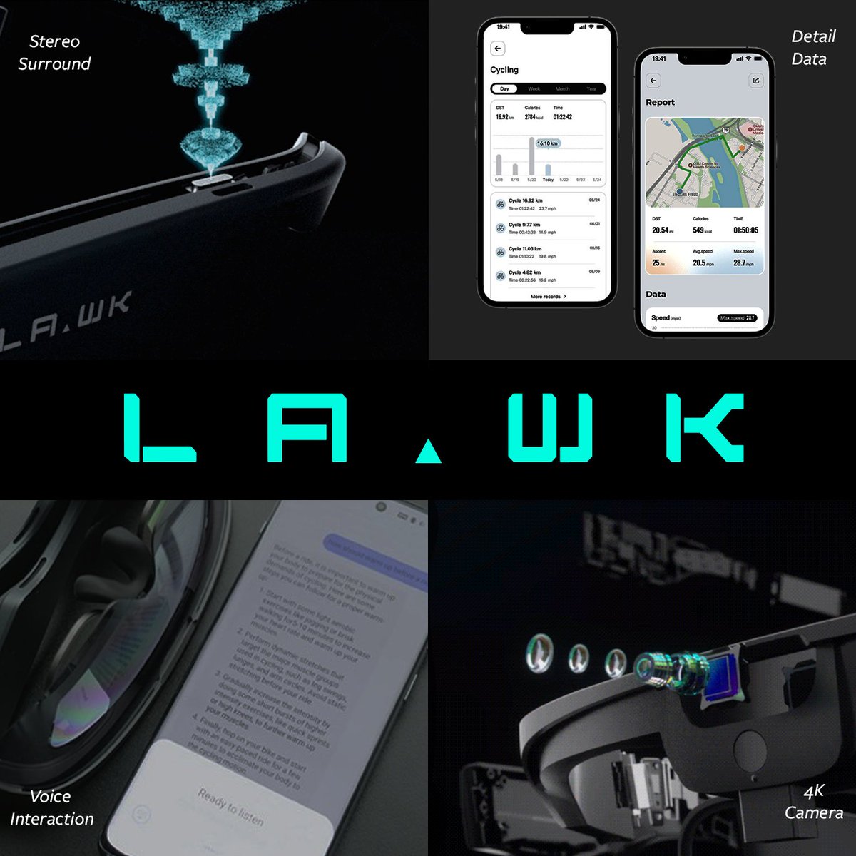 lawakenglasses's tweet photo. At LAWK, we’re pushing the limits of AR &amp; AI tech to bring unforgettable experiences. With top-notch hardware and powerful data integration, our AR glasses open new digital worlds! Ready to see the future? #ARGlasses #AI #Innovation #FutureTech #LAWK https://t.co/AAQcBAf6pB