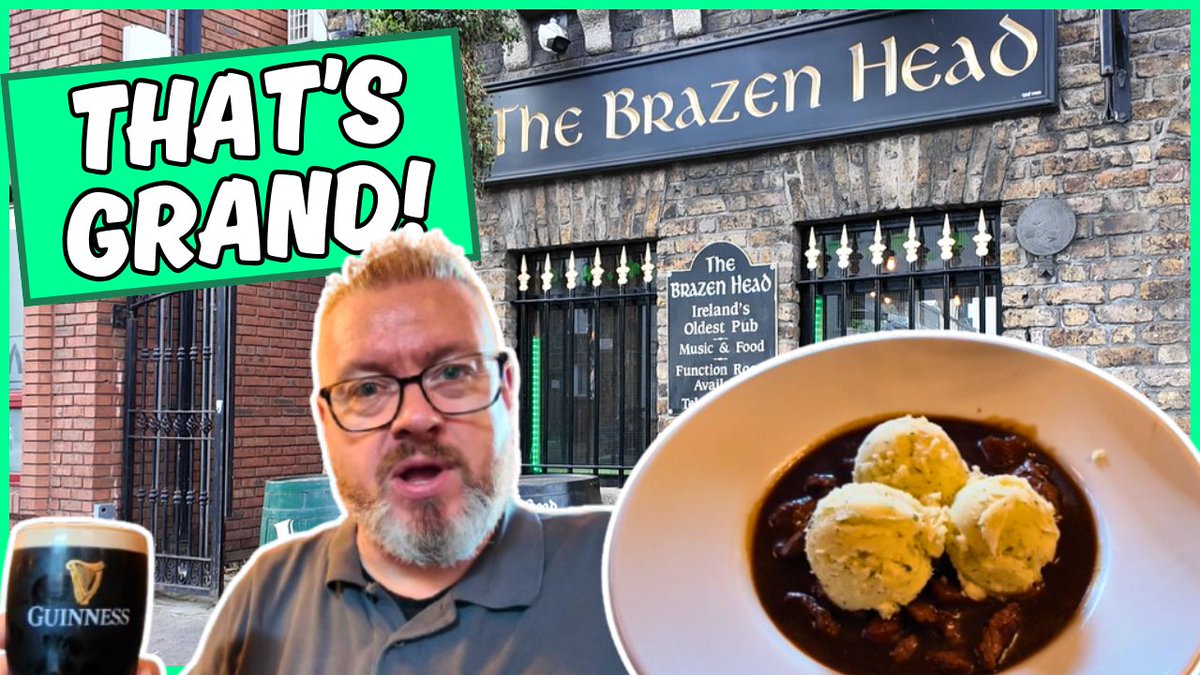 I've come to Dublin, capital of Ireland - home of Guinness and fine, hearty food.

First stop is The Brazen Head, Ireland's oldest pub.

With over 800 years of history behind it, you can be sure it's going to be grand!

youtu.be/wzA3Fq4yOiI