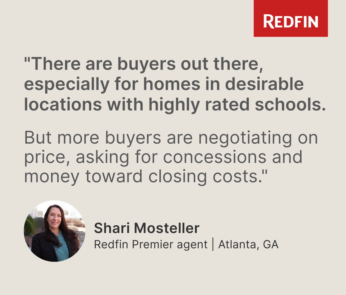 Redfin's tweet image. Many homebuyers remain sensitive to prices, especially as mortgage rates begin to creep back up 👉 bit.ly/48omYsD #realestate