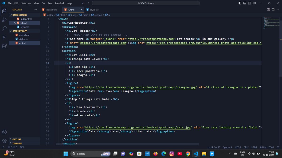 saifi_saifi_a3's tweet photo. "Who doesn't love cat photos? 😻 Just uploaded my Cat Photo App code! Check it out and share your feedback!
#100DaysOfCode #CatApp #HTML #webdeveloper https://t.co/Hkiee2ND5h