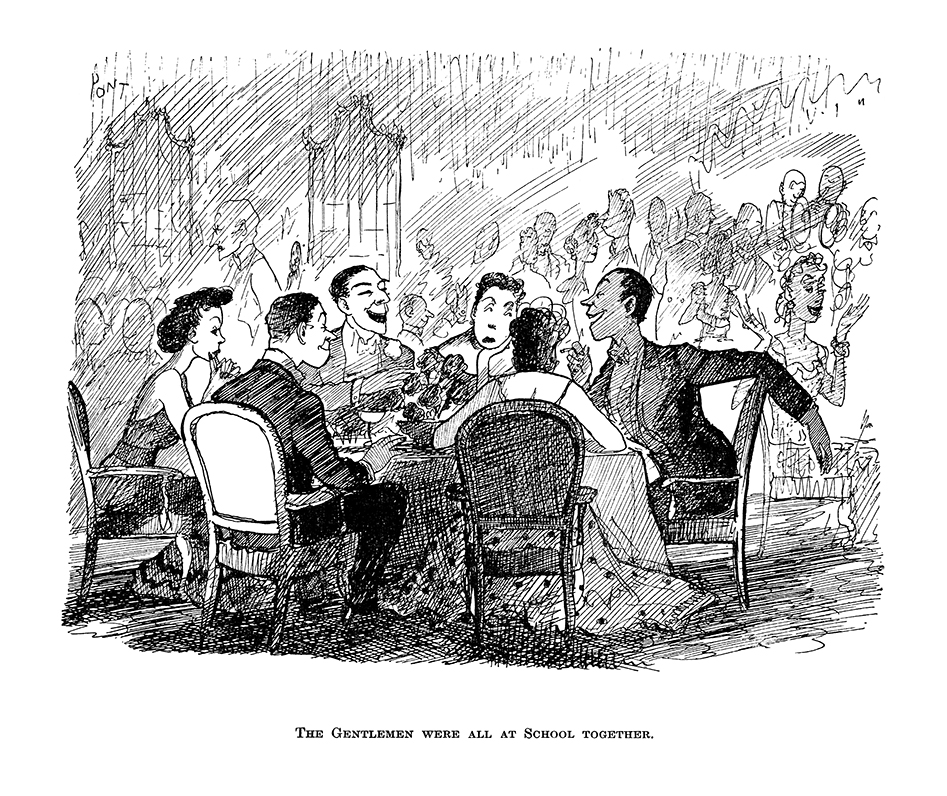 PontWorld's tweet photo. #PONT on socialising, from 15 March 1939: THE GENTLEMEN WERE AT SCHOOL TOGETHER #school #dinner #oldschoolties #friends #bores https://t.co/qKN1JDcCm2