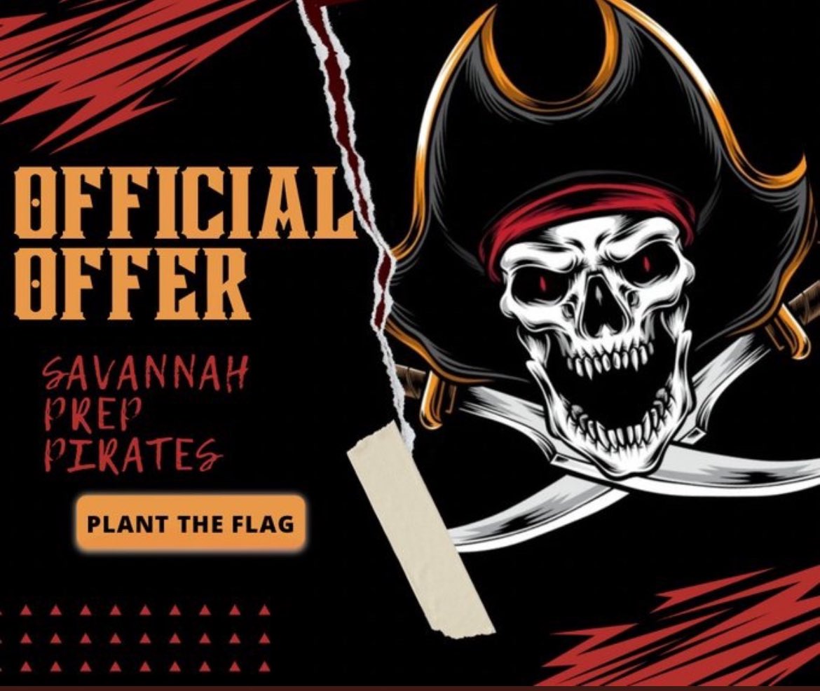 SawRich12's tweet photo. Blessed to receive an Official Offer to play for the Savannah Prep Pirates! 
@SavPrepPirates @TheCoach1221 @CoachBThomas @Ath_CoachSully https://t.co/gjbwFL5fpP