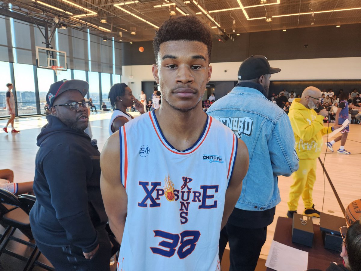 Very impressed by AJ Morgan (Vernon Hills) 6'5 2025 
Physically gifted player. Athletic with skill has hit a couple of shots from three and can rebound out pf his area.