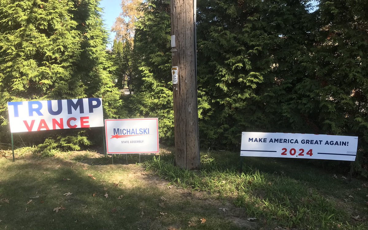 Lee_WI_2024's tweet photo. I love how Trump supporters are not only proud to show their support, but are also artistic! #9DaysToGo #DoorKnockingTillTheEnd #TrumpForce47 https://t.co/Sf2PMT6ylY
