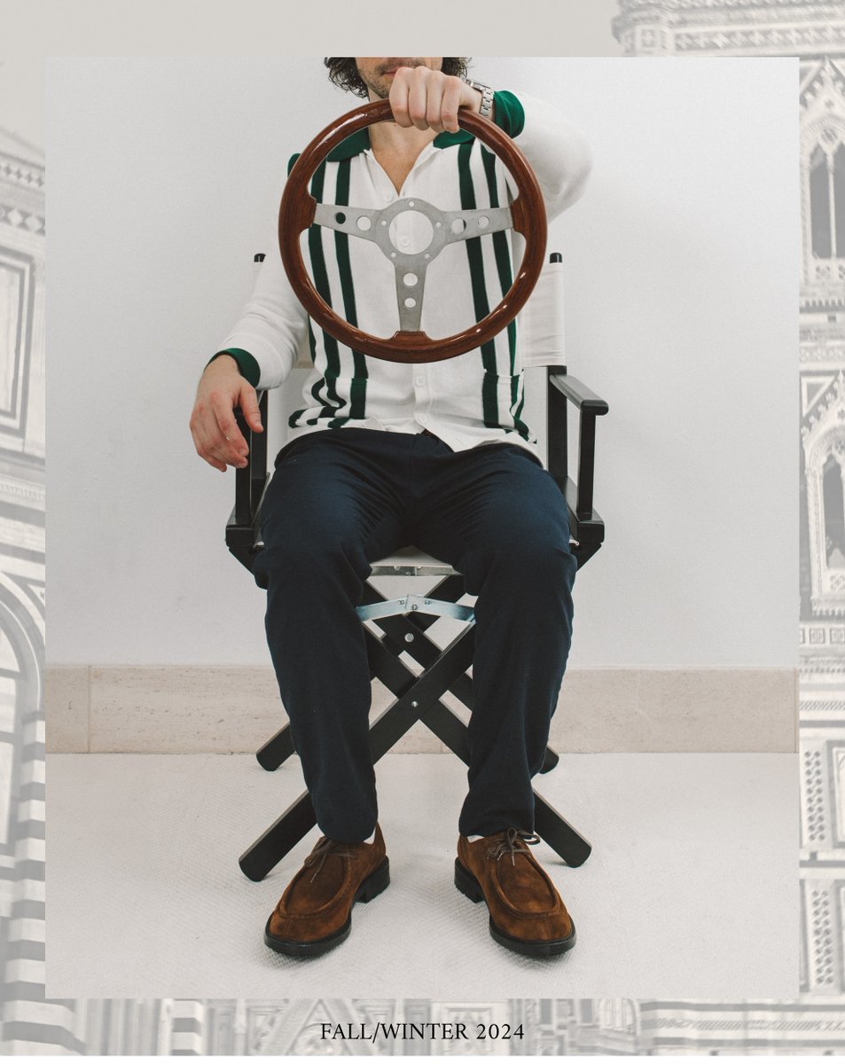 Sunday Drive in stripes and suede.