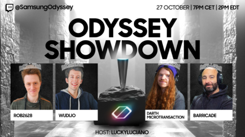 Odyssey Showdown - Diablo 4 Edition - LIVE NOW! twitch.tv/samsungodyssey <a href="/BarricadeTTV/">Barricade</a> &amp; <a href="/DarthMicroT/">Darth Microtransaction</a> vs <a href="/wudijo/">wudijo</a> &amp; <a href="/Rob_2628/">Rob2628</a>
Join us for a chance to win an Odyssey OLED G8 32" #Odysseypartner #ad