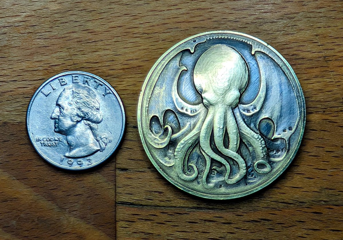 Scott Detweiler (@sedetweiler) on Twitter photo Messing around with my <a href="/MonportLaser/">Monportlaser</a> laser again, this time doing a Cthulhu coin. #Cthulhu Messing around with my <a href="/MonportLaser/">Monportlaser</a> laser again, this time doing a Cthulhu coin. #Cthulhu