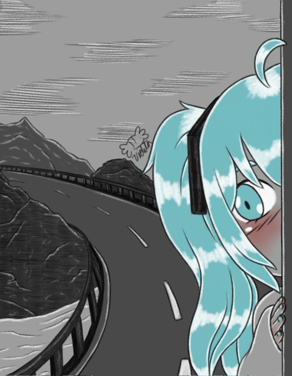 MundoChibi3's tweet photo. Día 27 del #inktober 🛣️

#inktober2024 #miku #hatsunemiku #vocaloid #cute #girl #dibujo #digitalart #art #camino #road https://t.co/bS9tfehq4o