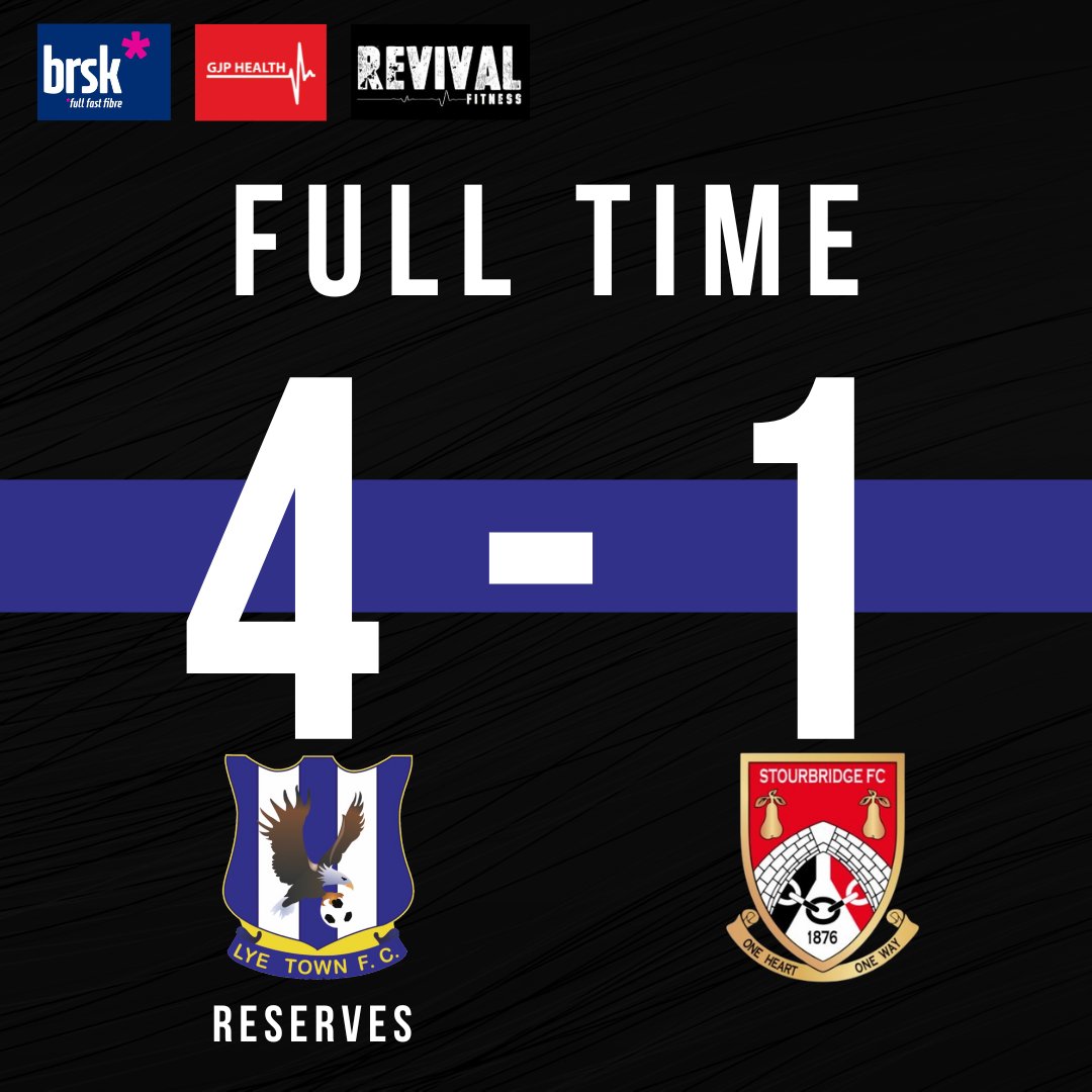 The winning weekend continues with our Reserves winning their local Derby against Stourbridge.

Goal scorers 

Sweeney ⚽️
Dale ⚽️
Claridge ⚽️
Thacker ⚽️

#uptheflyers